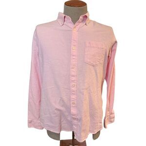 GAP Men’s Classic Button Down Shirt Pink Medium Preppy Academic